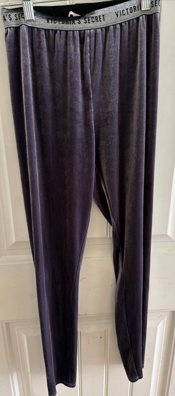 Victoria's Secret Velour Everyday Lounge Pants Womens Size S Purple Pull On